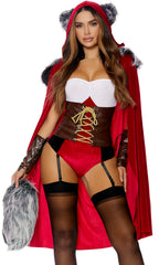 Red Haute 4-Piece Women's Storybook Character Costume