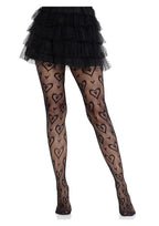 Cherie Heart Net Tights - OS