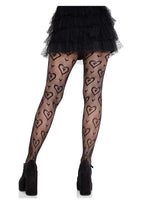 Cherie Heart Net Tights - OS