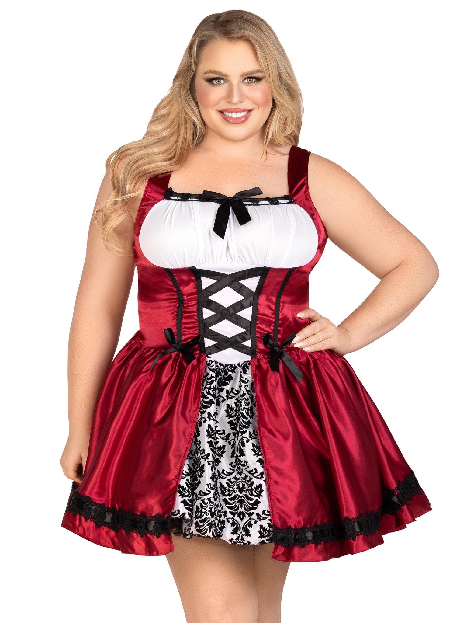 Gothic Red Riding Hood Costume Queen Size