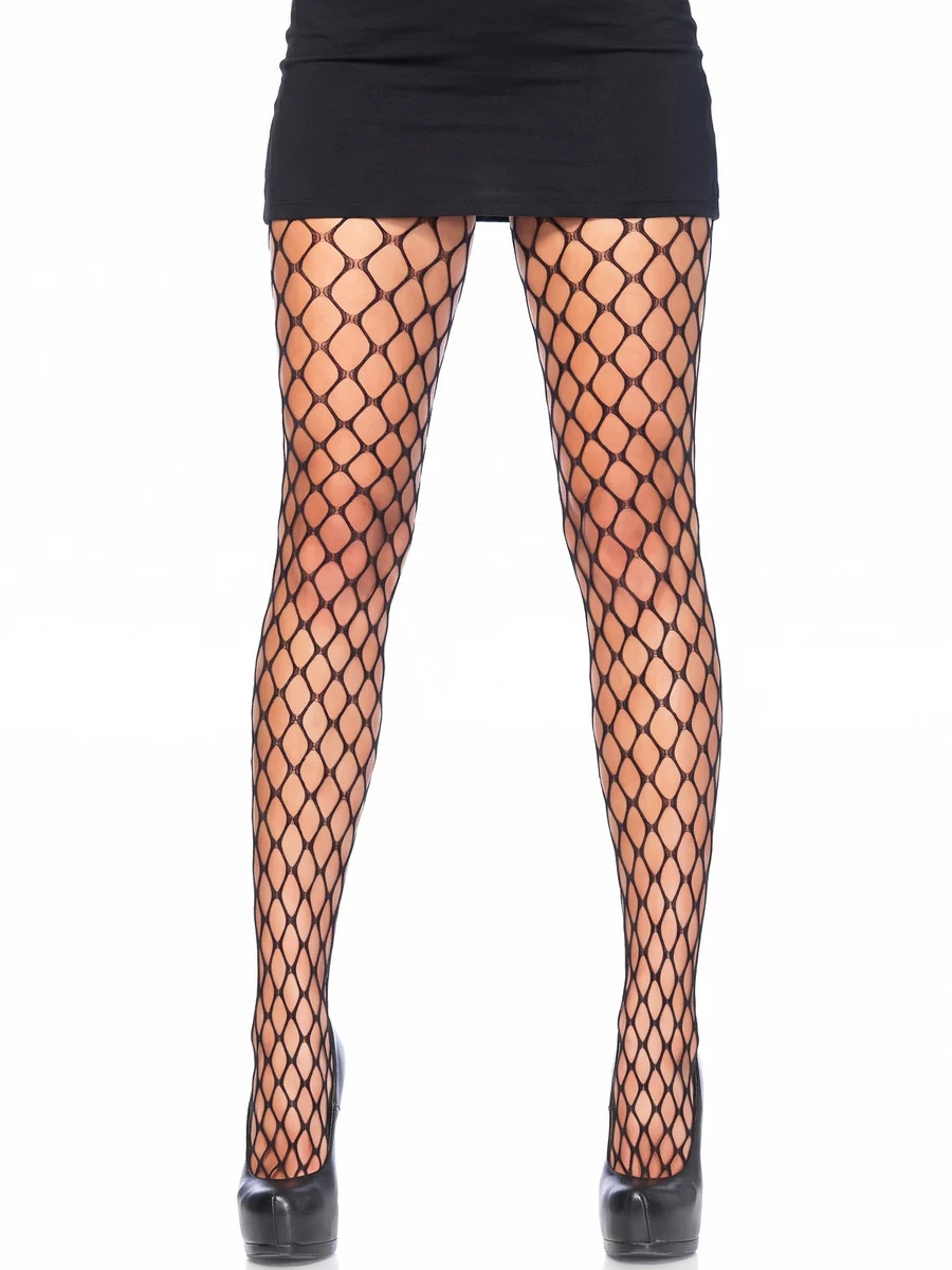 Meena Scale Net Tights - Black