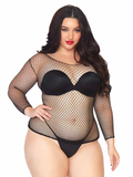 So Chill Fishnet Shirt - Black - Plus Size