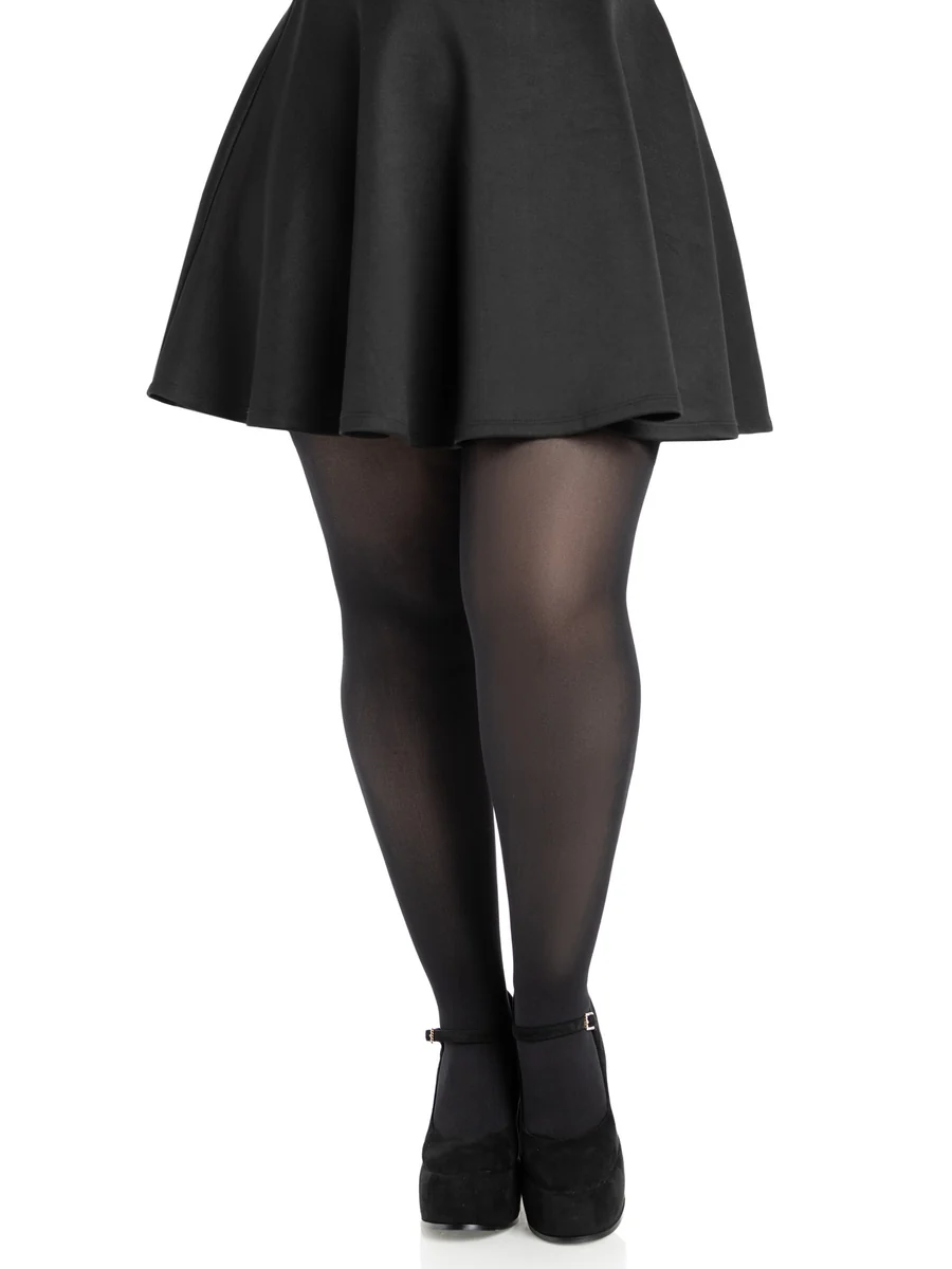 Molli Nylon Spandex Women's Tights - Black - Plus Size