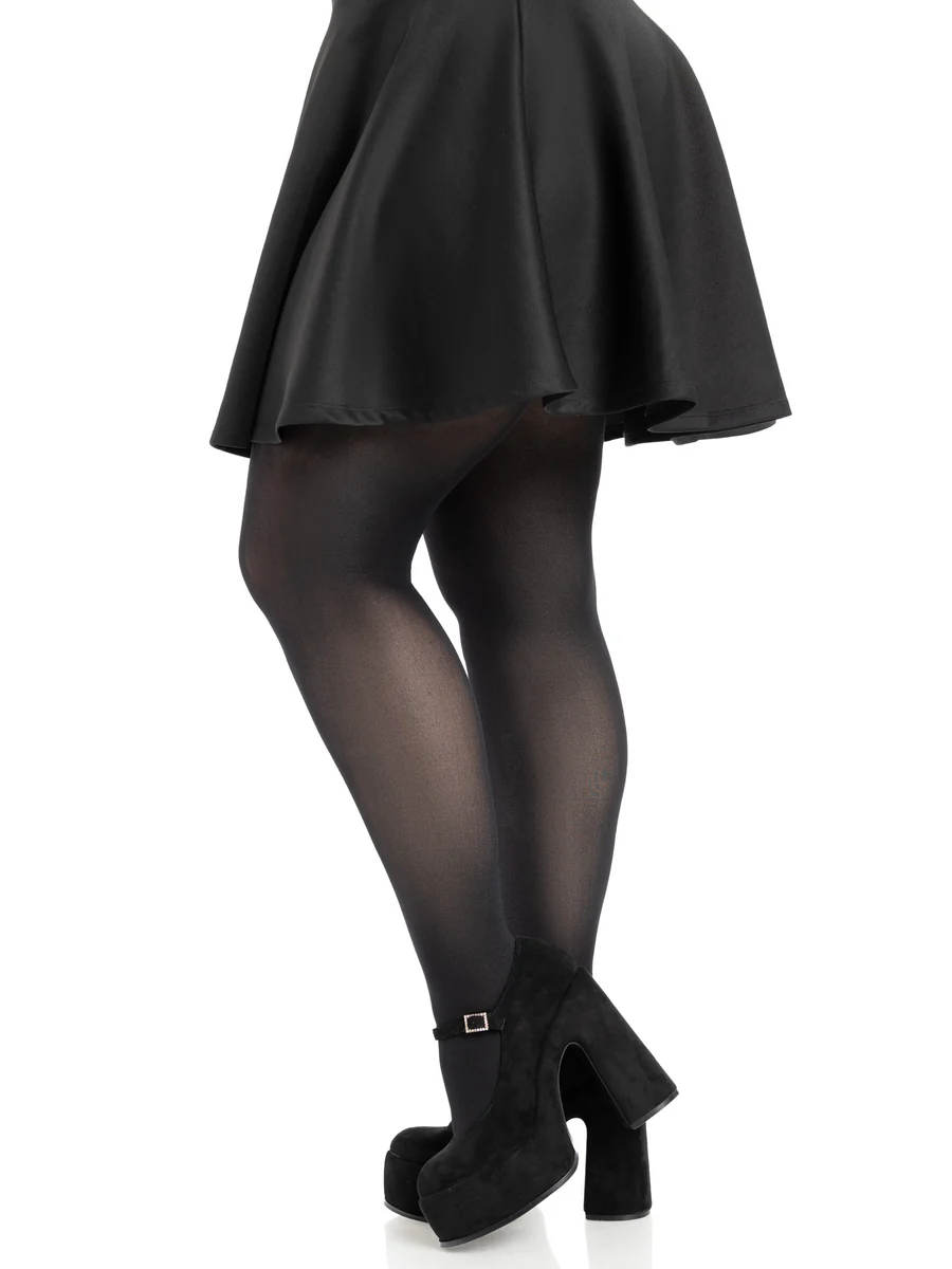 Molli Nylon Spandex Women's Tights - Black - Plus Size