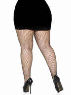 Gaia Spandex Net Industrial Tights - Black - Plus Size