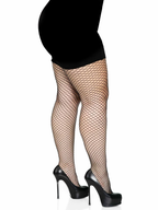 Gaia Spandex Net Industrial Tights - Black - Plus Size