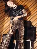 Leopard Animal Print Bell Bottoms Cheetah Palazzo Flare Pant