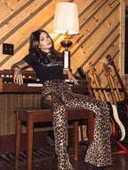 Leopard Animal Print Bell Bottoms Cheetah Palazzo Flare Pant