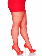 Risa Nylon Fishnet Tights - Red Queen