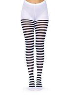 Jada Striped Women's Tights - Black White OS