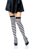 Cari Striped Stockings - Black White OS