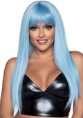 24" Straight Wig with Bangs - Blue