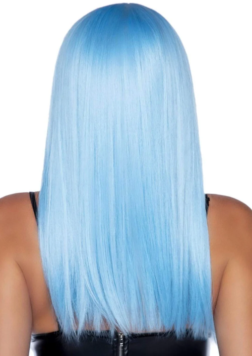 24" Straight Wig with Bangs - Blue