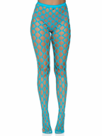 Ivy Pothole Net Tights - Blue