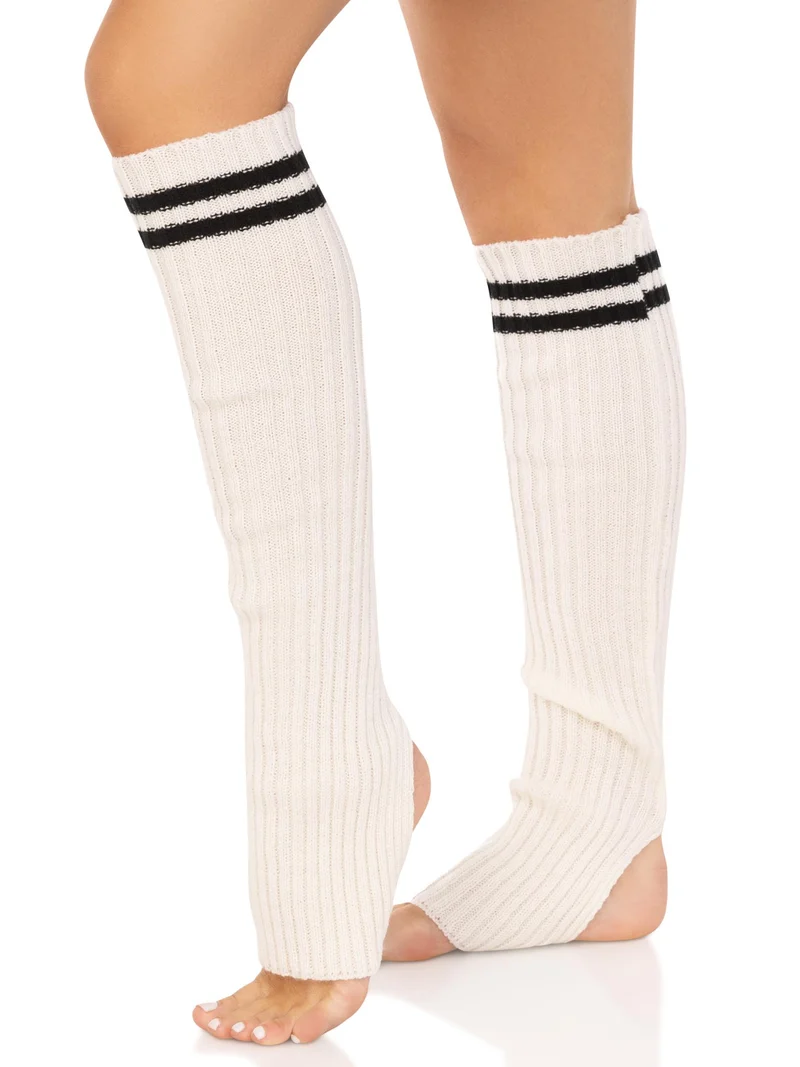 Hailey Stirrup Leg Warmers - White