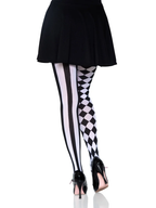 Aura Harlequin Women's Tights - Black White OS