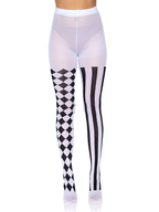 Aura Harlequin Women's Tights - Black White OS
