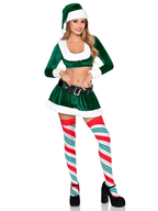HoHo Hottie Santa Costume - Green White