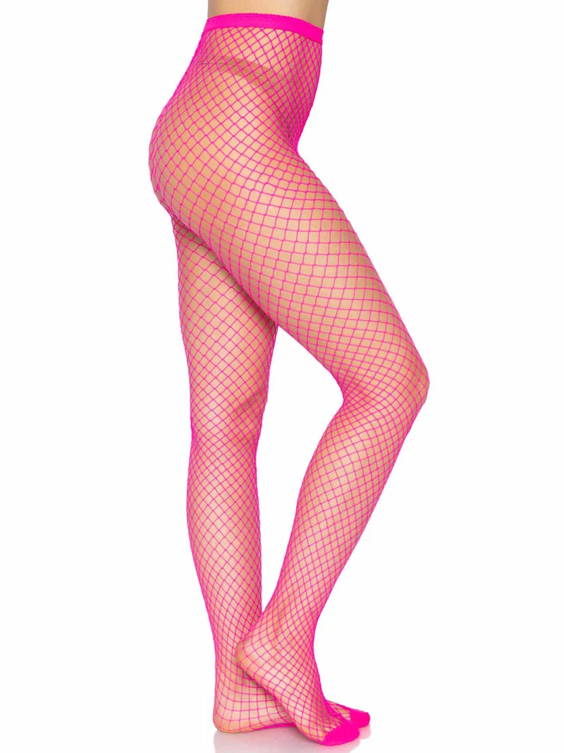 Gaia Spandex Net Industrial Tights - Hot Pink