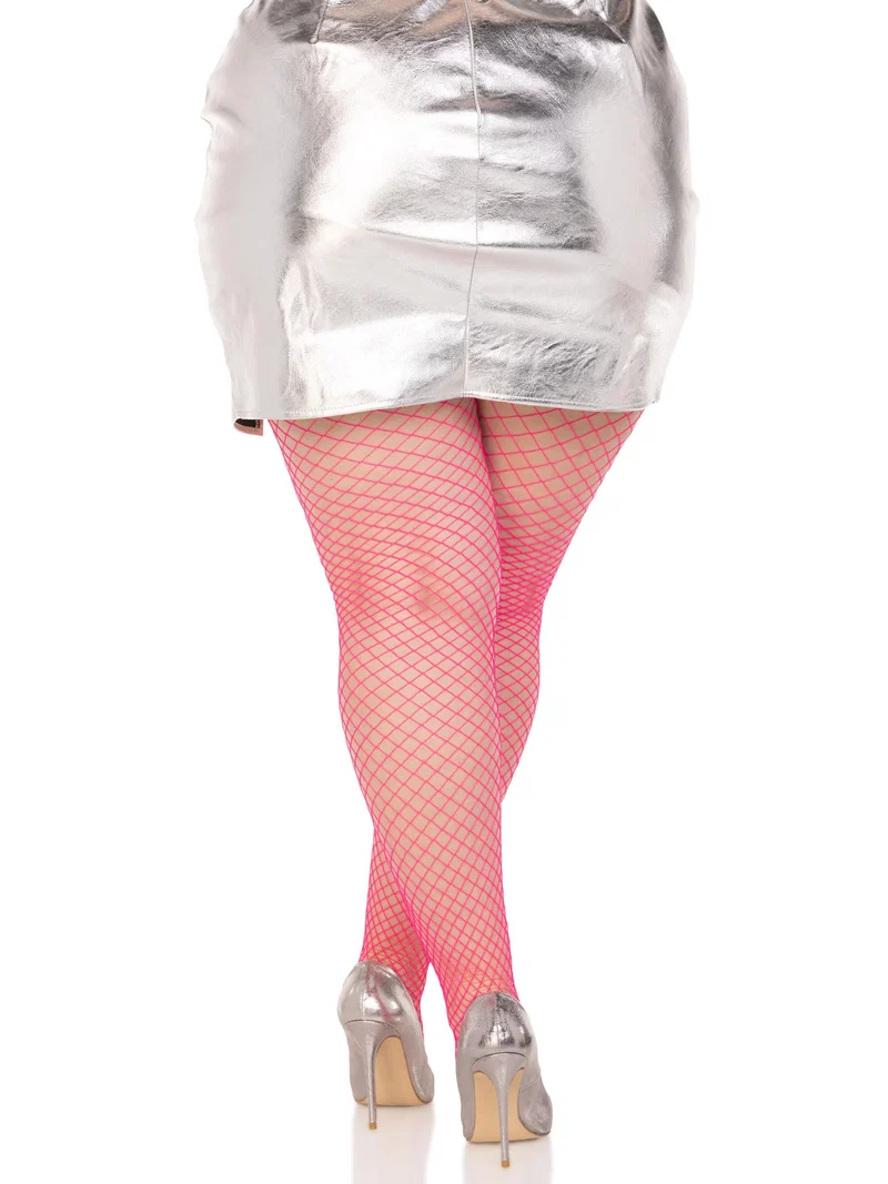 Gaia Spandex Net Industrial Tights - Hot Pink Queen