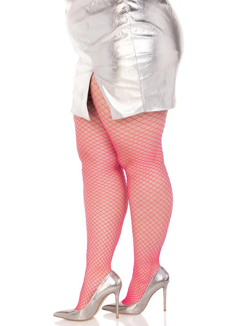 Gaia Spandex Net Industrial Tights - Hot Pink Queen