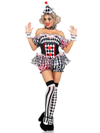 Darling Harlequin Clown Costume