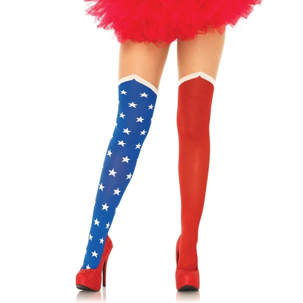 Hero Opaque Tights with Sheer Thigh - OS