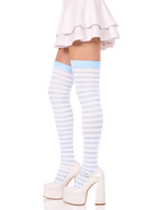 Cari Striped Stockings - Light Blue