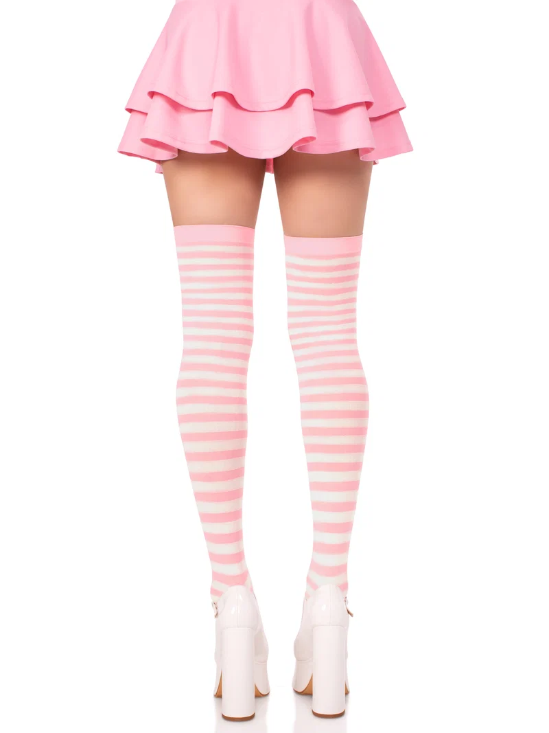 Cari Striped Stockings - Light Pink