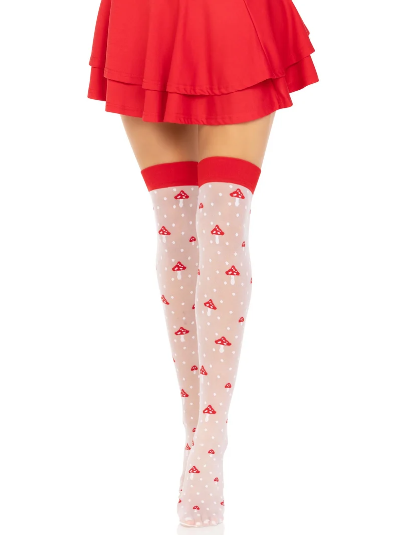 Magic Mushroom Thigh Highs