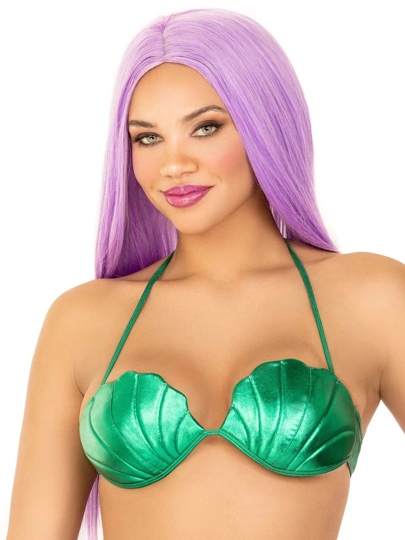 Mermaid Shell Bra Top - Green