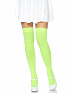 Luna Thigh High Stockings - Neon Green