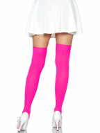 Luna Thigh High Stockings - Neon Pink