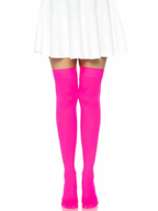 Luna Thigh High Stockings - Neon Pink