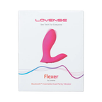 Lovense Flexer Rechargeable Silicone App-Controlled Panty Vibrator - Pink