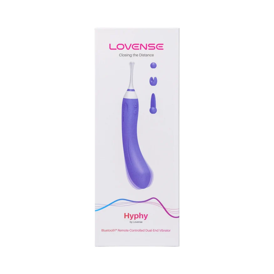 Lovense Hyphy Bluetooth Remote-Controlled Dual-End Vibrator Clitoral and G-Spot Stimulator