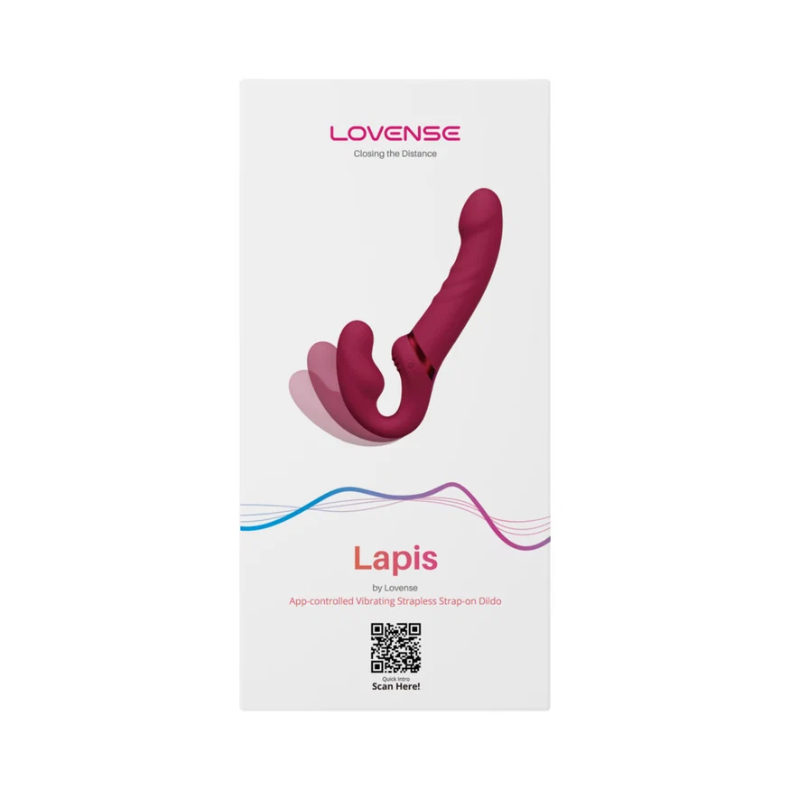 Lovense Lapis Rechargeable Silicone App Control Dual End Strapless Strap-On