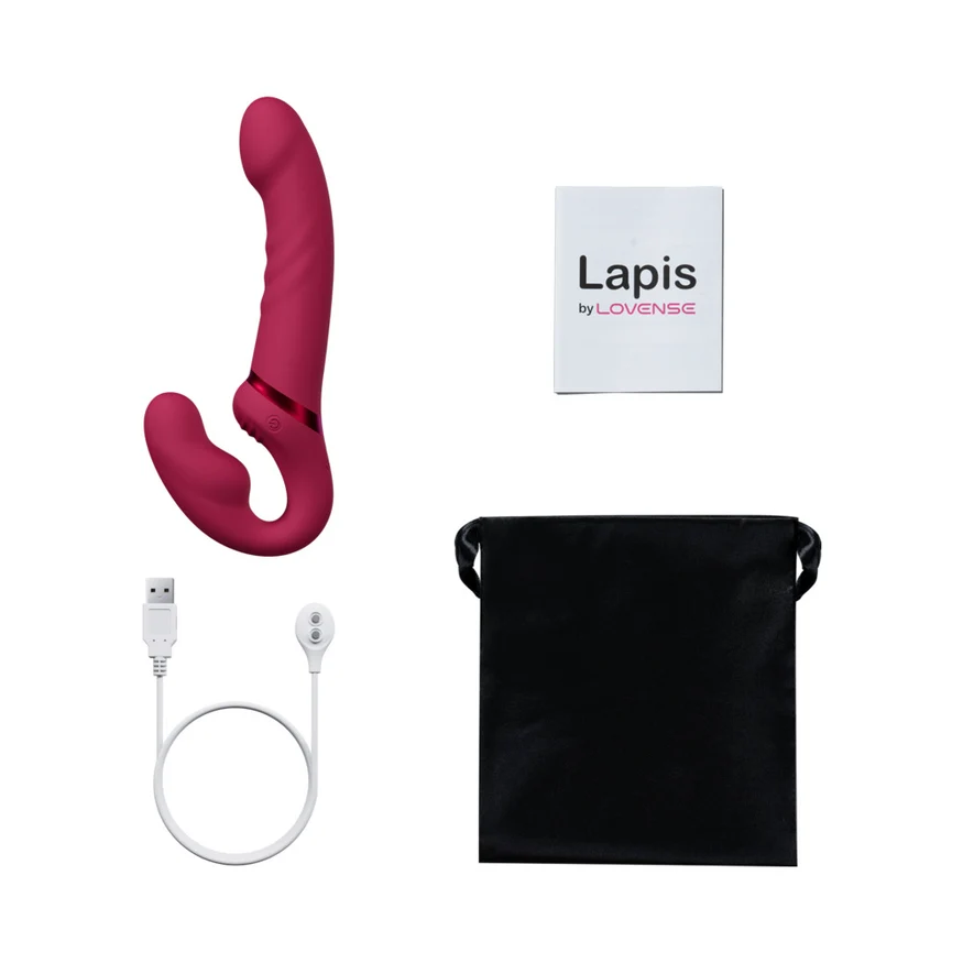 Lovense Lapis Rechargeable Silicone App Control Dual End Strapless Strap-On