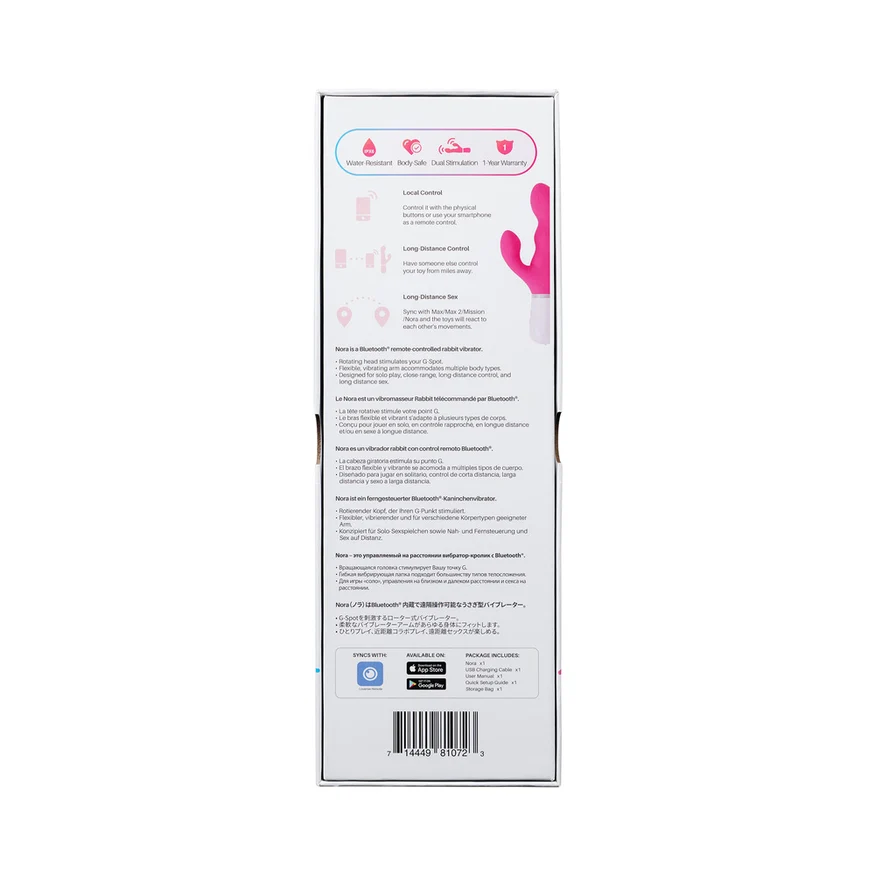Lovense Nora Bluetooth Remote-Controlled Long-Distance Rabbit Vibrator