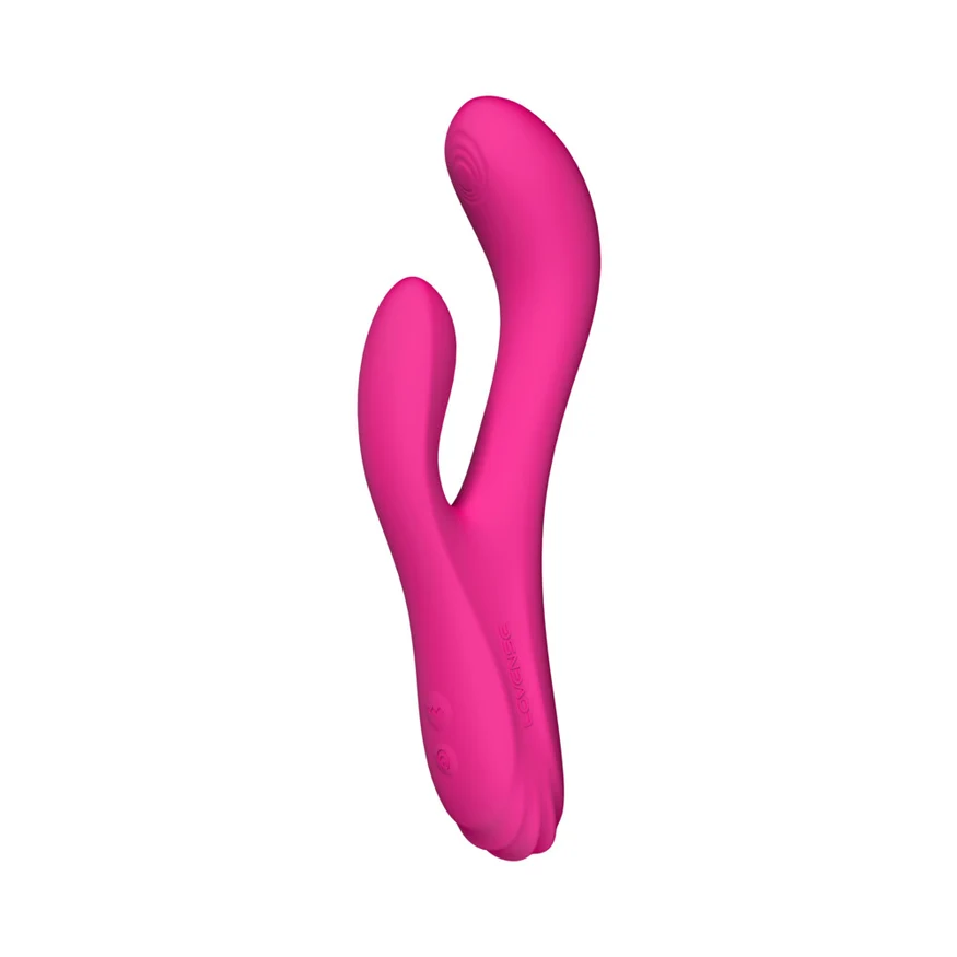 Lovense OSCI 3 Rechargeable Silicone Warming G-Spot Vibrator With Clitoral Stimulator