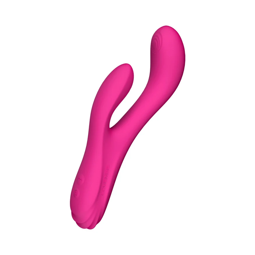 Lovense OSCI 3 Rechargeable Silicone Warming G-Spot Vibrator With Clitoral Stimulator