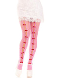 Sweetheart Striped Tights - Pink