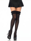 Sofia Crocheted Knee Socks - Black