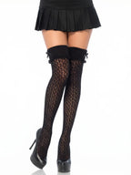 Sofia Crocheted Knee Socks - Black