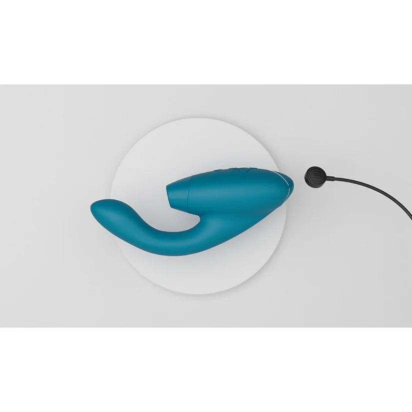 Womanizer Duo 2 Rechargeable Dual Stimulation Pleasure Air and G-Spot Vibrator Petrol