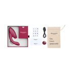 Womanizer Duo 2 Rechargeable Dual Stimulation Pleasure Air and G-Spot Vibrator Bordeaux