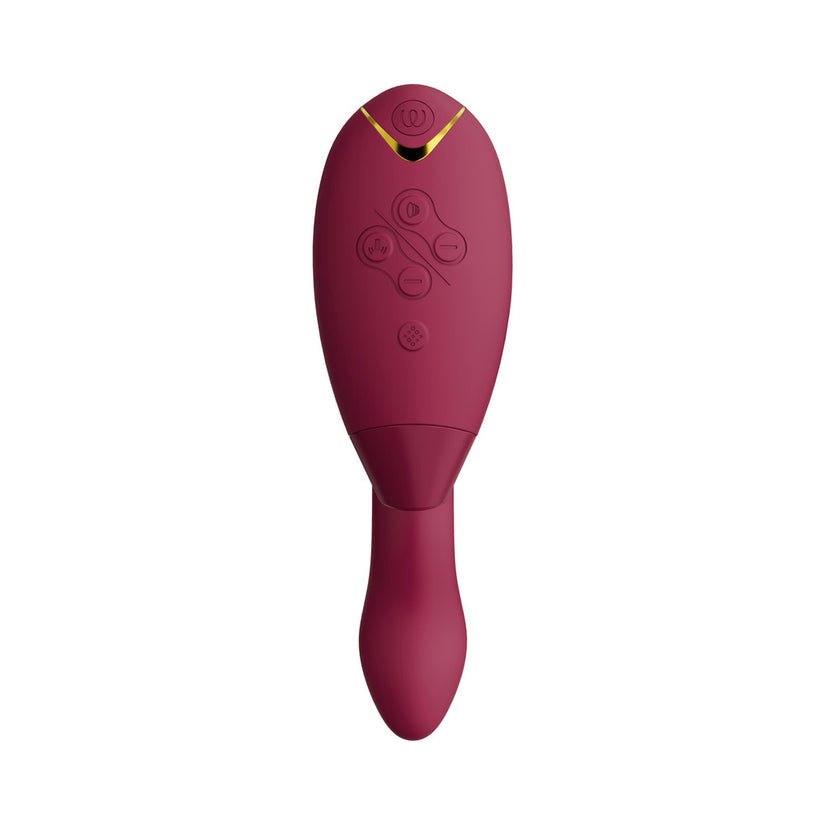 Womanizer Duo 2 Rechargeable Dual Stimulation Pleasure Air and G-Spot Vibrator Bordeaux