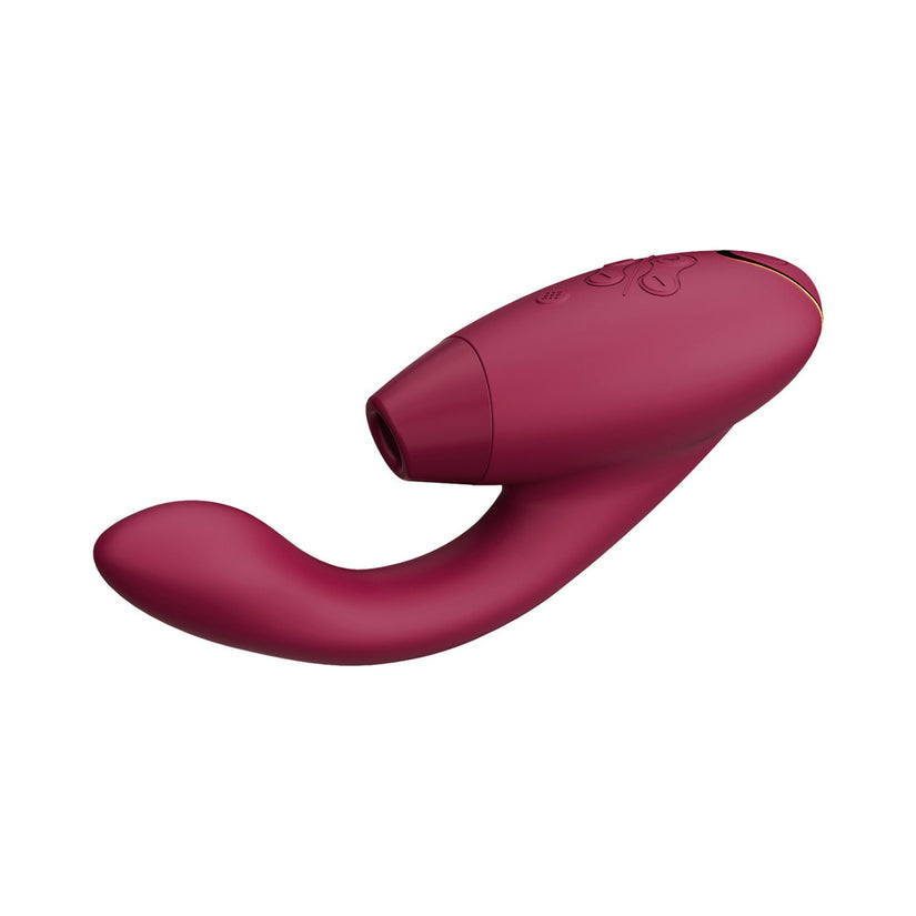 Womanizer Duo 2 Rechargeable Dual Stimulation Pleasure Air and G-Spot Vibrator Bordeaux