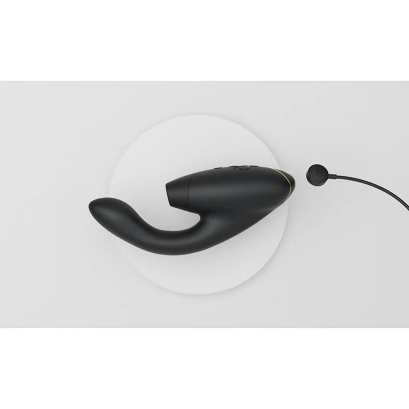 Womanizer Duo 2 Rechargeable Dual Stimulation Pleasure Air and G-Spot Vibrator Black