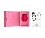 Womanizer Rose Rechargeable Silicone Air Pulse Clitoral Vibrator - Red/Gold